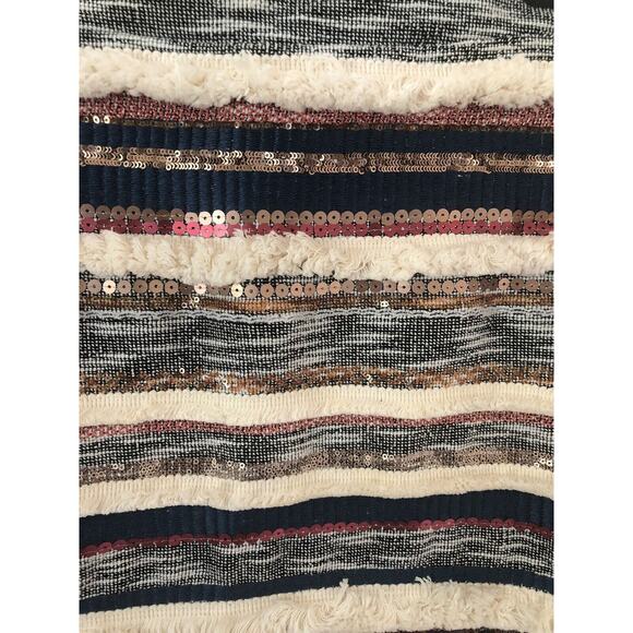 Anthropologie Moulinette Soeurs Erine Women’s Sz 4 Fringe Sequin Lined Skirt - Picture 4 of 9